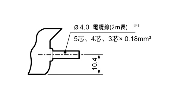 尺寸 連接· 通訊型（顯示器·操作按鍵搭載）電纜式