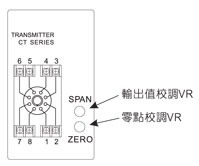 調整步驟 : 輸入零值，以零點校調 VR 調整輸出值至零點。